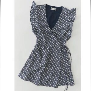 Urban Outfitters Josey Ruffle Mini Wrap Dress